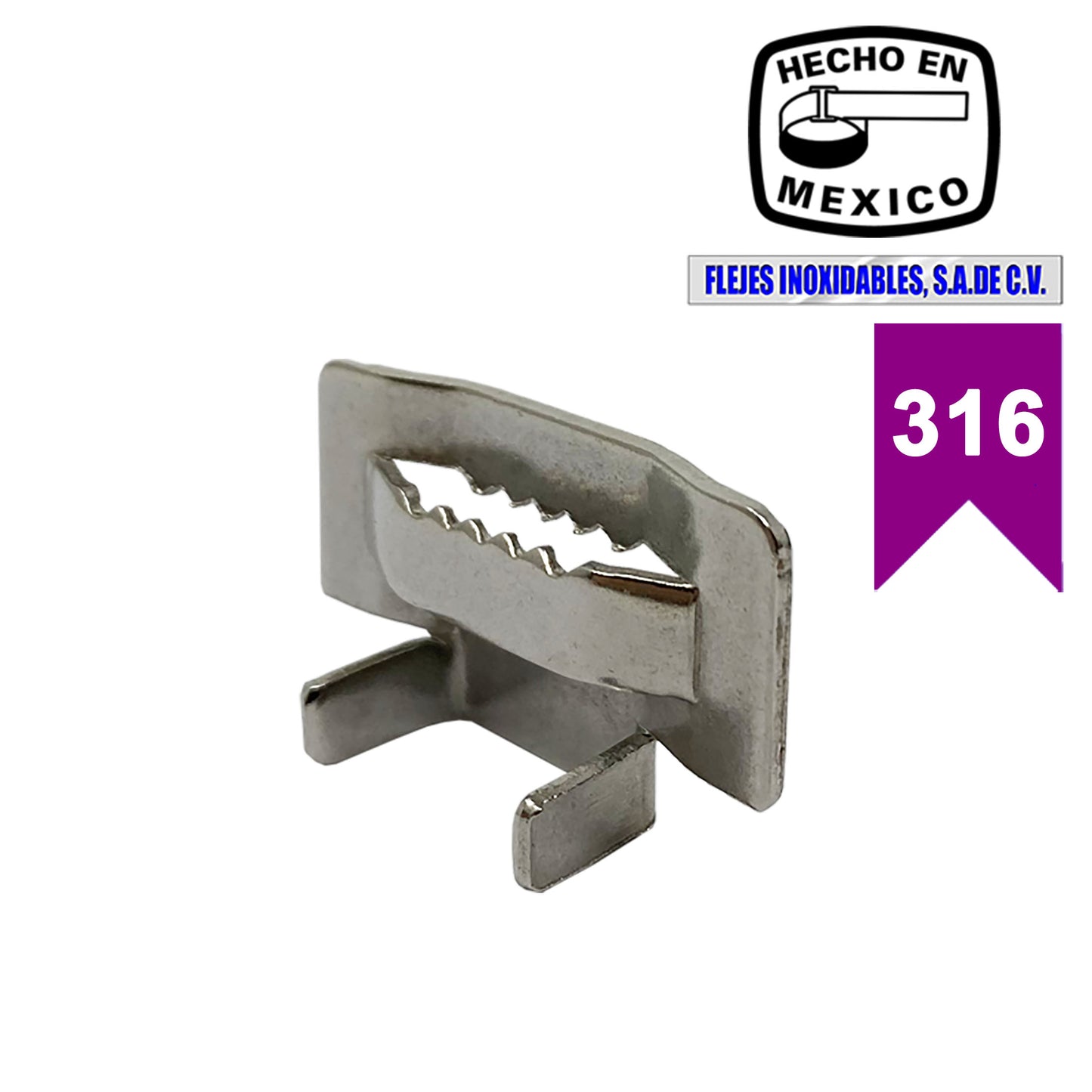 Hebilla Finoxsa 5/8" inoxidable 316